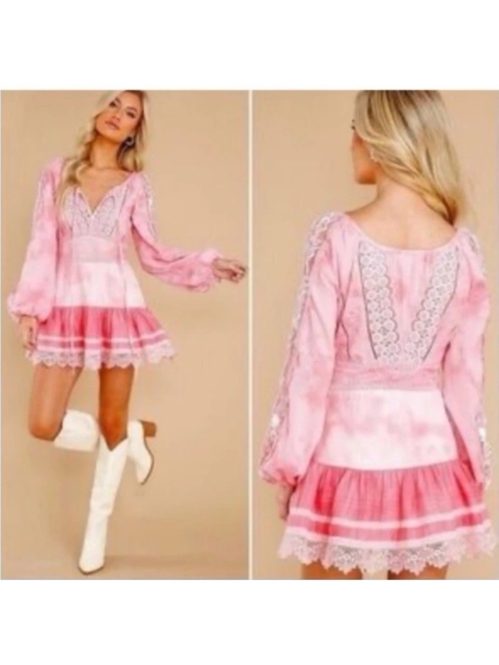 🔥LOVE SHACK FANCY Chelie Dress Sz 4 PINK Barbi Boho CUTEST! PriceFirm